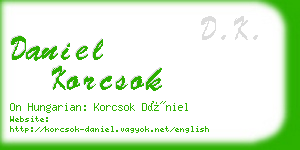 daniel korcsok business card